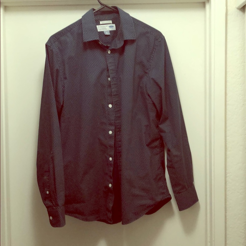 Blue button down
